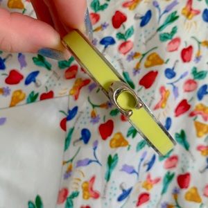 Green and Silver COACH Bangle Bracelet